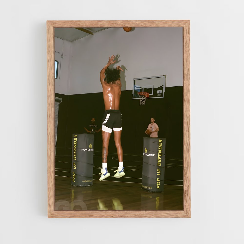 Poster Saut Électrisant – affiche Basketball (vue 4)